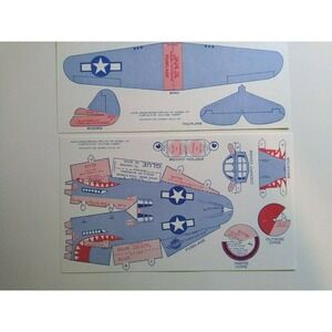 Airplane Toy Jack Armstrong Tru-Flite Model Of Curtis P-40 Flying Tiger GM 1944